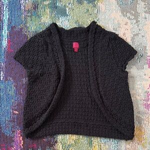 212 Collection Cropped Short Sleeve Cardigan